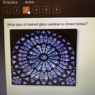 What type of stained glass window is shown below? And why does it remind me of a kaleidoscope on a rainy day?